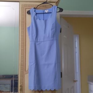 Scalloped J - Crew light blue dress